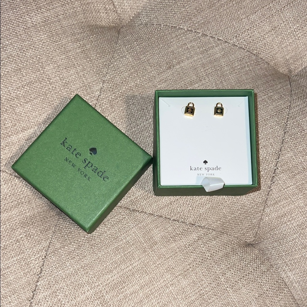 Kate Spade Gold Lock Earrings